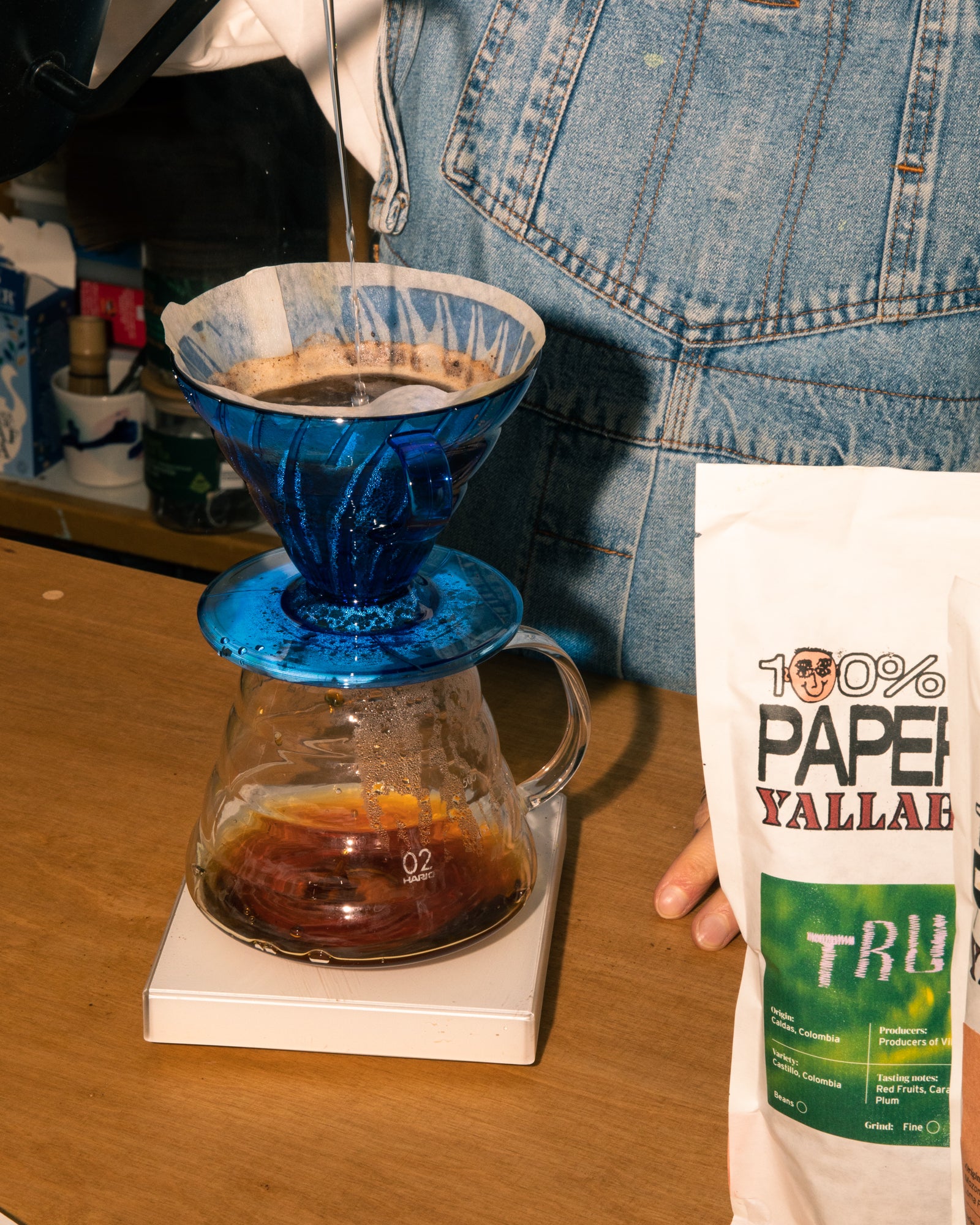 Blue Hario V60 Coffee Dripper